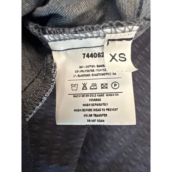 Ozai N Ku Textured Navy Tunic Dress XS Made In Greece 35% Cotton 65% Polyester S - Picture 4 of 6